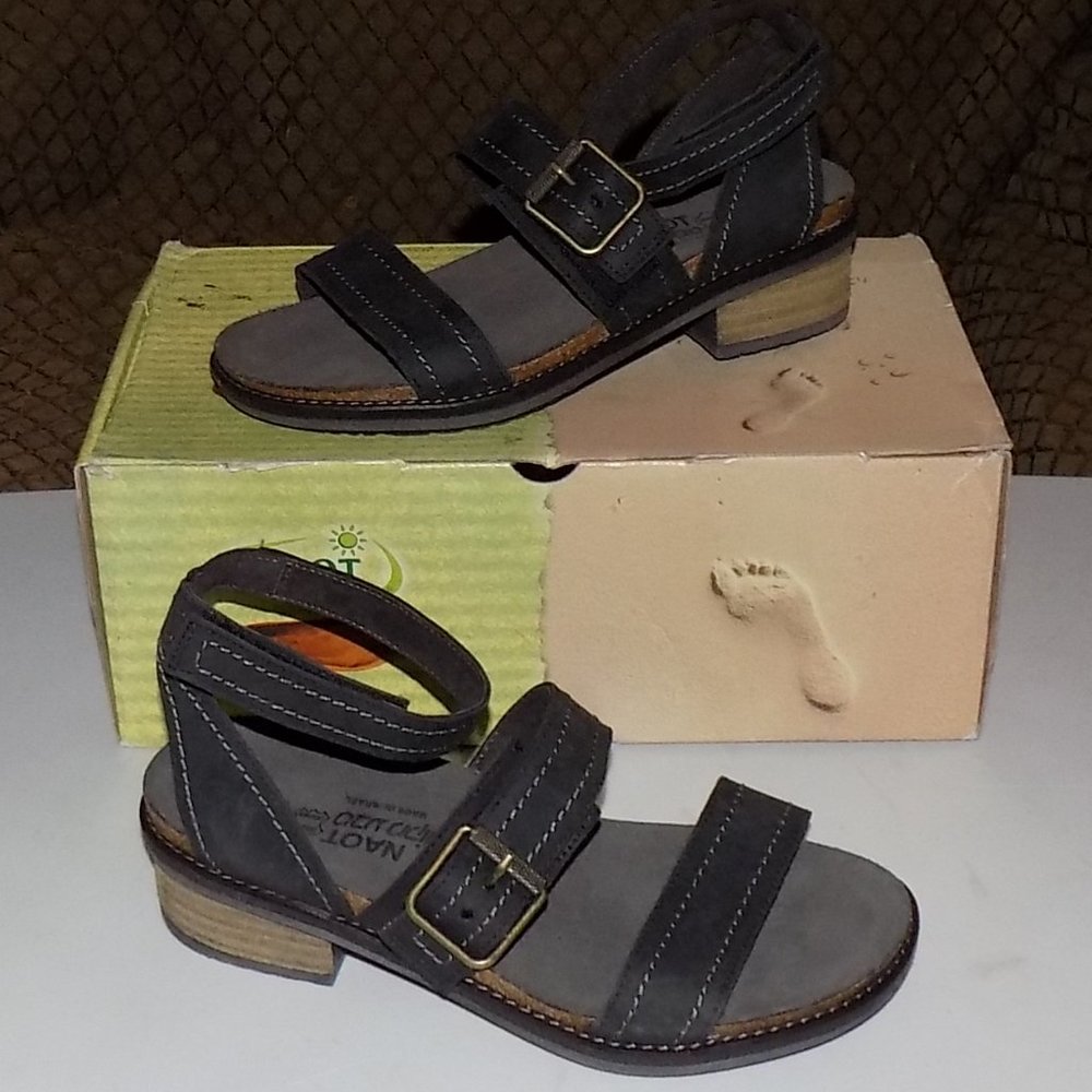 New Naot Beatnik Coal oily nubuk leather EU36